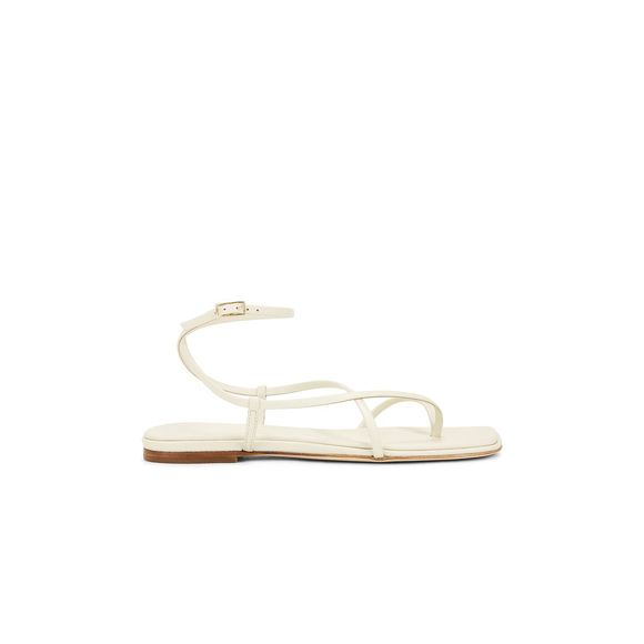Freda Salvador Shoes - Like new Freda Salvador Alexia Sandal in Bone Calf ivory leather flat strappy